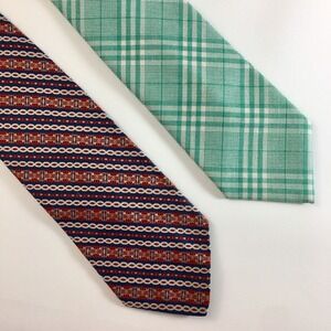Vintage Fatty Men's Neck Tie Lot (2) Hughes‎ & Hatch / Robert Stewart